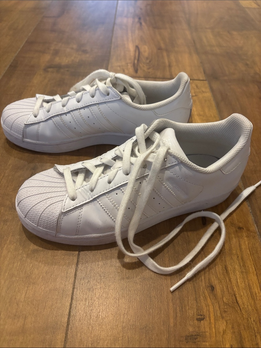 adidas  superstar All-White Low-Top Sneakers